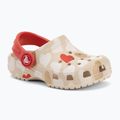 Dětské nazouváky Crocs Classic Heart Print Clog sandstone 2