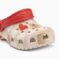 Dětské nazouváky Crocs Classic Heart Print Clog sandstone 8