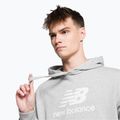 Pánská sportovní mikina New Balance Essentials Stacked Logo French Terry Hoodie šedá NBMT31537AG 4