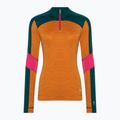 Dámské termo tričko longsleeve Smartwool Merino Baselayer Colorblock 1/4 Zip Boxed marmalade 3