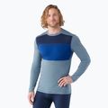 Pánská termoakční mikina Smartwool Thermal Merino Baselayer Colorblock Crew Boxed pewter blue