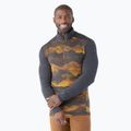Pánské termo tričko longsleeve  Smartwool Merino 250 Baselayer 1/4 Zip Boxed charcoal mtn scape