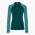 Dámské termo tričko longsleeve Smartwool Classic Thermal Merino Baselayer 1/4 Zip Boxed emerald 3