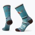 Dámské trekové ponožky Smartwool Hike Light Cushion Under The Stars Crew cascade green 5