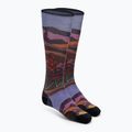 Dámské lyžařské ponožky Smartwool Ski Zero Cushion Floral Field Print OTC picante