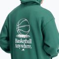 Pánská mikina New Balance Hoops Fleece Hoodie team forest green 4