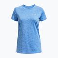 Dámské tréninkové tričko Under Armour Tech SSC voda/bílá/metalická stříbrná 5