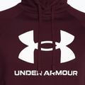 Pánská mikina Under Armour Rival Fleece Logo HD s kapucí tmavě bordó/bílá 6