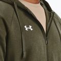 Pánská mikina Under Armour Rival Fleece FZ Hoodie navy dd green/white 4