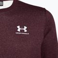 Pánská mikina Under Armour Essential Fleece Crew tmavě bordó/bílá 6