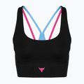 Sportovní podprsenka  Under Armour Project Rock LG Grind Sportlette black/viral blue/astro pink