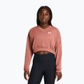 Dámská sportovní mikina Under Armour Rival Terry Os Crop Crew canyon pink/white