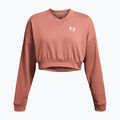 Dámská sportovní mikina Under Armour Rival Terry Os Crop Crew canyon pink/white 3