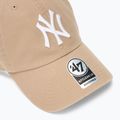Kšiltovka 47 Brand MLB New York Yankees CLEAN UP W/No Loop Label khaki  3