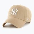 Kšiltovka 47 Brand MLB New York Yankees CLEAN UP W/No Loop Label khaki 