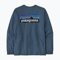 Pánské tričko Longsleeve Patagonia P-6 Logo Responsibili utility blue 2