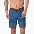 Pánské plavecké šortky  Patagonia Hydropeak Boardshorts olivas stripe/utility blue