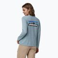 Dámské tričko longsleeve  Patagonia P-6 Logo Responsibili-Tee thermal blue 3