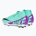 Dětské kopačky Nike Jr Mercurial Superfly 9 Club FG/MG hyper turquoise/black/ white/fuchsia dream 3