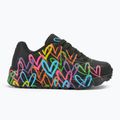 Dětské boty SKECHERS JGoldcrown Uno Lite Spread The Love black/multicolor  2