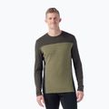 Pánská termoakční mikina Smartwool Classic Thermal Merino Base Layer Colorblock Crew Boxed moss