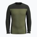 Pánská termoakční mikina Smartwool Classic Thermal Merino Base Layer Colorblock Crew Boxed moss 3