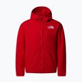 Dětská mikina The North Face Teen Glacier F/Z Hooded red