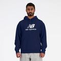 Pánská mikina New Balance Stacked Logo French Terry Hoodie navy