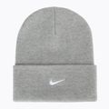 Zimní čepice Nike Peak Swoosh Beanie dark grey heather/white