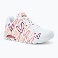 Dámské boty SKECHERS JGoldcrown Uno Spread The Love white/coral