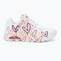 Dámské boty SKECHERS JGoldcrown Uno Spread The Love white/coral 2