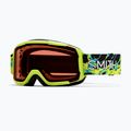 Dětské lyžařské brýle Smith Daredevil S3 electric lime slime/green solx mirror antifog