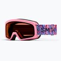 Dětské lyžařské brýle Smith Rascal Jr S2 bright pink lofi butterfly/rose copper antifog