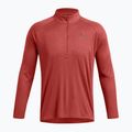 Pánské tričko Longsleeve Under Armour Tech Textured 1/2 Zip earthen orange/black