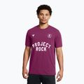 Pánské tréninkové tričko Under Armour Project Rock Badge Of Honor purple