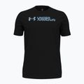 Pánské fitness tričko  Under Armour Sliced Wordmark 60/40S black/horizon blue