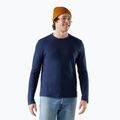 Pánské trekkingové tričko s dlouhým rukávem Smartwool Perfect Crew deep navy
