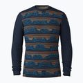 Pánská termoakční mikina Smartwool Merino 250 Baselayer Crew Boxed deep navy geo peaks 3