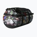 Cestovní taška The North Face Base Camp Duffel S 50 l černá alpská květinová
