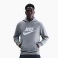 Pánská mikina Nike Club Pullover Hoodie dark grey heather/light smoke grey/white