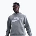 Pánská mikina Nike Club Pullover Hoodie dark grey heather/light smoke grey/white 4