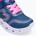 Dětské boty SKECHERS Heart Lights Retro Hearts navy leather/multi trim 7