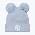 Dámská zimní čepice New Era Wmns Double Pom Nyy pastel blue