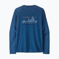 Pánské tričko Longsleeve Patagonia Cap Cool Daily Graphic Shirt '73 skyline / clement blue x-dye