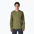 Pánské tričko Longsleeve Patagonia Capilene Cool Sun caper green/buckhorn green x-dye