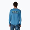 Pánské tričko Longsleeve Patagonia Capilene Cool Daily - Boardshort Logo shore blue/light shore blue x-dye 3