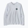 Pánské trekingové tričko Longsleeve Patagonia Great Waves Responsibili Tee white