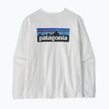 Dámské tričko Longsleeve Patagonia P-6 Logo Responsibili-Tee LS fiber white 2