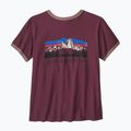 Dámské tričko Patagonia Fitz Roy Foothills Ringer Tee berry fig 2
