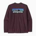 Pánské tričko Longsleeve Patagonia P-6 Logo Responsibili berry fig 2